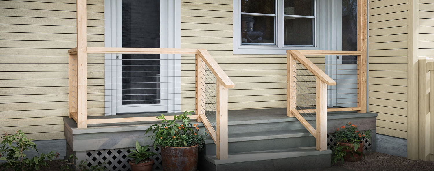 Light Wooden Balcony Railing