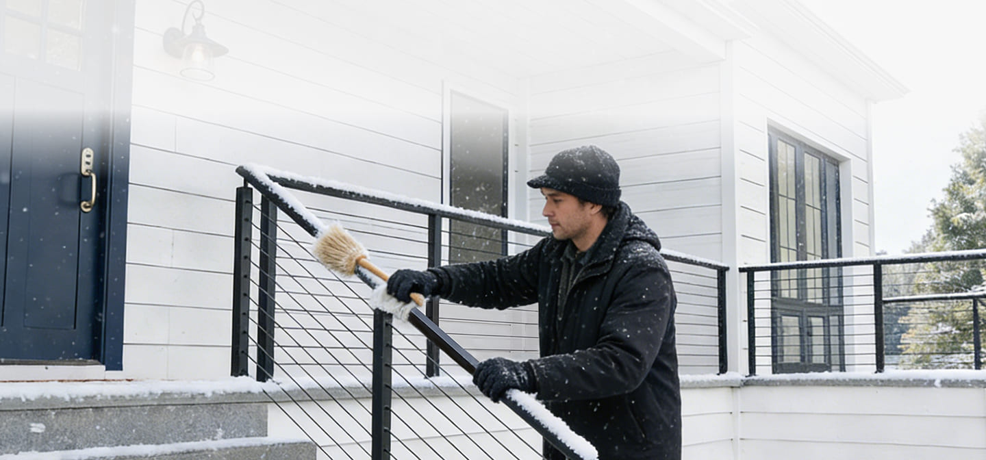 Clear Easily, All Year Easily clear snow and debris, keeping your porch safe.
