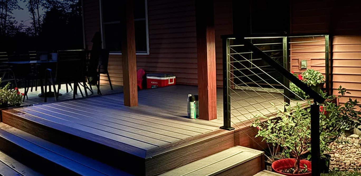 LED Handrails for safer steps at night.