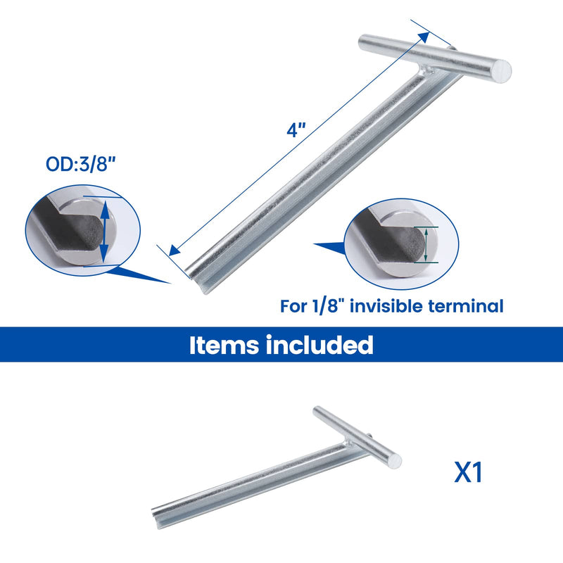 Load image into Gallery viewer, Muzata CT16 socket wrench dimensions for 1/8” cable railing kits
