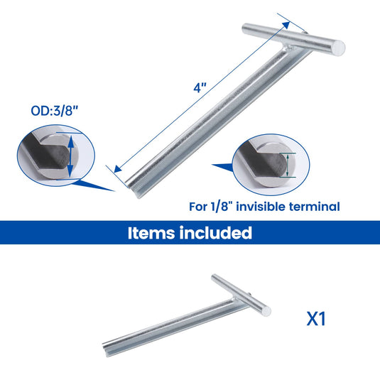 Muzata CT16 socket wrench dimensions for 1/8” cable railing kits