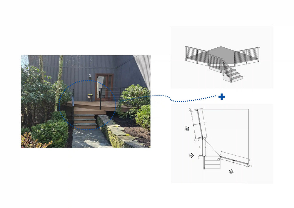 weather resistant black cable railing for porch or patio
