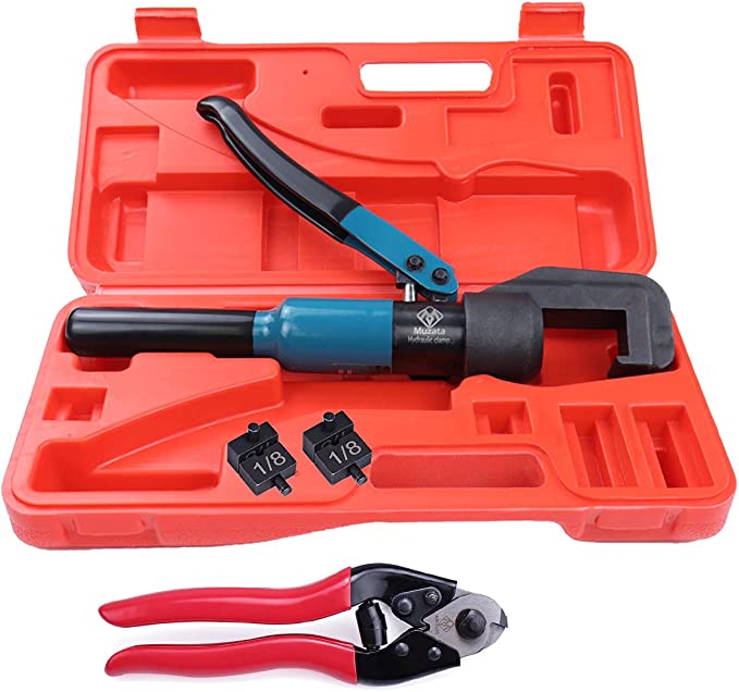 Load image into Gallery viewer, Muzata 45KN Hydraulic Hand Crimper CK12 with Cable Cutter CR09 - Muzata
