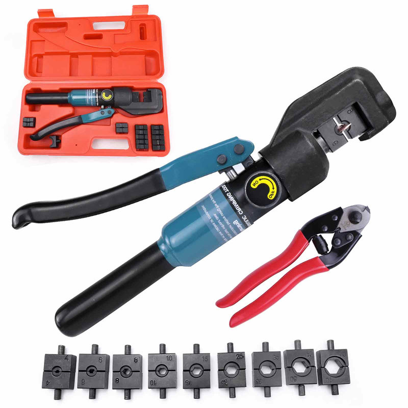 Load image into Gallery viewer, Muzata 45KN Hydraulic Crimper Tool with 9 Pairs Dies, CT11 - Muzata
