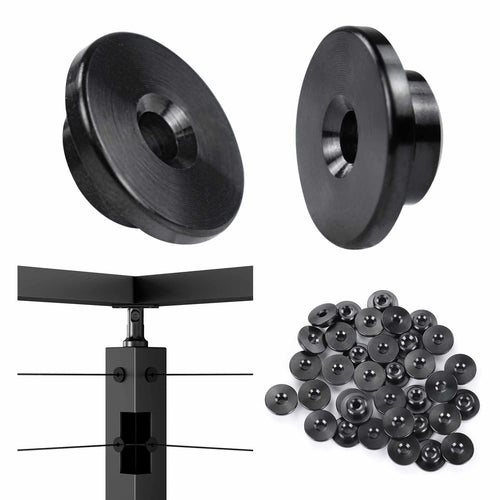 Muzata Black T316 Protector Sleeve  for Metal Post for 1/8'' Wire Rope CR72 - Muzata