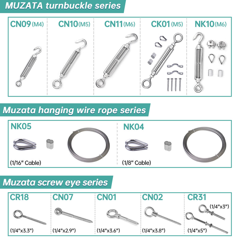 Load image into Gallery viewer, Muzata 2.9Inch M6 Screw Eye Hook CN07
