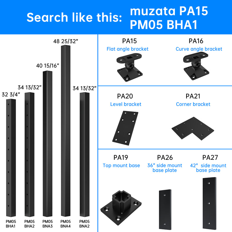 Load image into Gallery viewer, Muzata cable railing post curved angle bracket PA16 BP4

